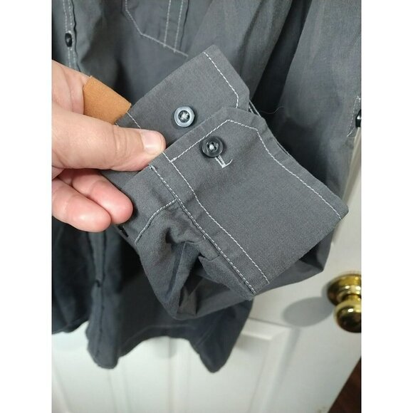 Michael Brandon Long Sleeve Grey Button Up Shirt. Size XL - Picture 9 of 12